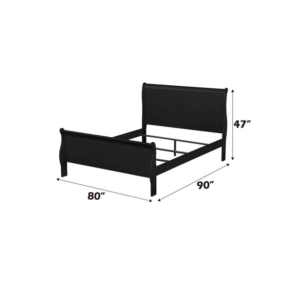 Louis Philippe - Eastern King Bed - Black