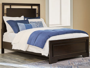 Covetown - Dark Brown - Full Panel Bed