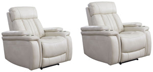 Take a seat and recline in seconds in this smooth and stylish Power Recliner. More than just beautiful, this innovative chair takes comfort to new heights with just the touch of a button. Offering effortless relaxation, it-'s sure to become your favorite 