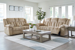Big, bold comfort. Game time and movie nights meet their match with this power reclining seating package. Made for ultimate indulgence, the extra-deep seating encourages you to sit back and bliss out. And with plush upholstery in a trendy hue, you wonâ€™t