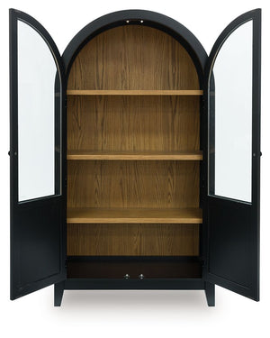 Dagandale - Black / Natural - Accent Cabinet
