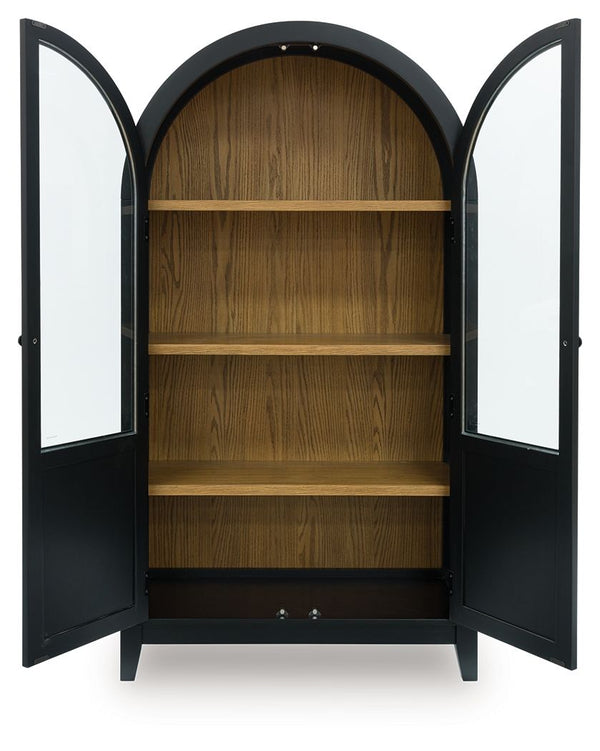 Dagandale - Black / Natural - Accent Cabinet