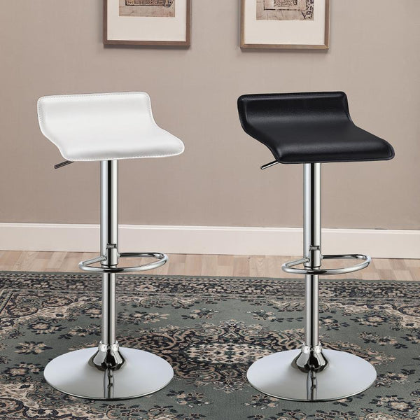 Bidwell - Upholstered Adjustable Bar Stool (Set of 2) - White