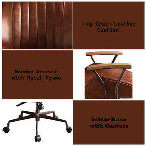 Hamilton - Executive Office Chair - Cocoa Top Grain Leather