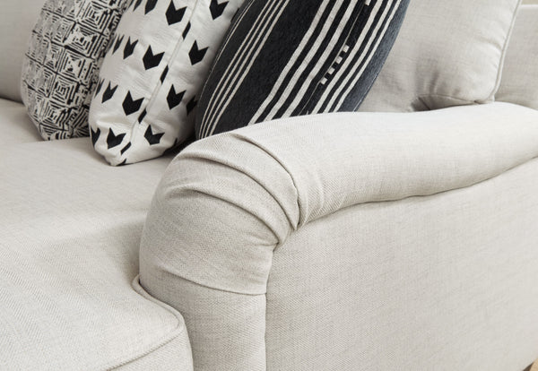  this sectional with chaise transforms your space with a charming approach to comfort. Its dove gray upholstery acts as a clean foundation for your modern farmhouse aesthetic. D