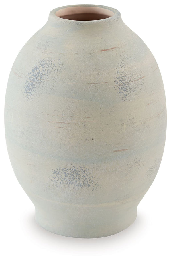 Dressed up with faux florals or standing alone, this vaseâ€™s trend-right sage green finish makes a chic impression. Ceramic craftsmanship gives it a timeless feel. What an artful addition to your tablescape, bookshelf or mantel.<br/><br/><b>Product Featu