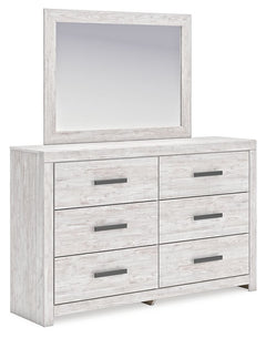 Charmingly designed, this dresser with mirror embraces the aesthetics of countryside living and repurposes them for modern settings. Its whitewash paint, replicating the wear and tear of time, appeals to your love of vintage character. A fresh take on fun