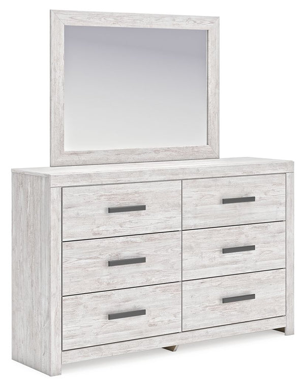 Charmingly designed, this dresser with mirror embraces the aesthetics of countryside living and repurposes them for modern settings. Its whitewash paint, replicating the wear and tear of time, appeals to your love of vintage character. A fresh take on fun