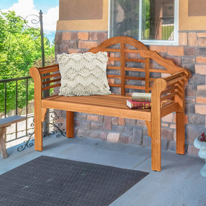 Remium eucalyptus and premium hardware ensure sturdiness<br>Wide and solid backrest provides a comfortable seating experience<br>Folding design to save precious storage space<br>Spacious seat for 2 people sitting together<br>Armrest in suitable height for