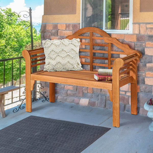 Remium eucalyptus and premium hardware ensure sturdiness<br>Wide and solid backrest provides a comfortable seating experience<br>Folding design to save precious storage space<br>Spacious seat for 2 people sitting together<br>Armrest in suitable height for