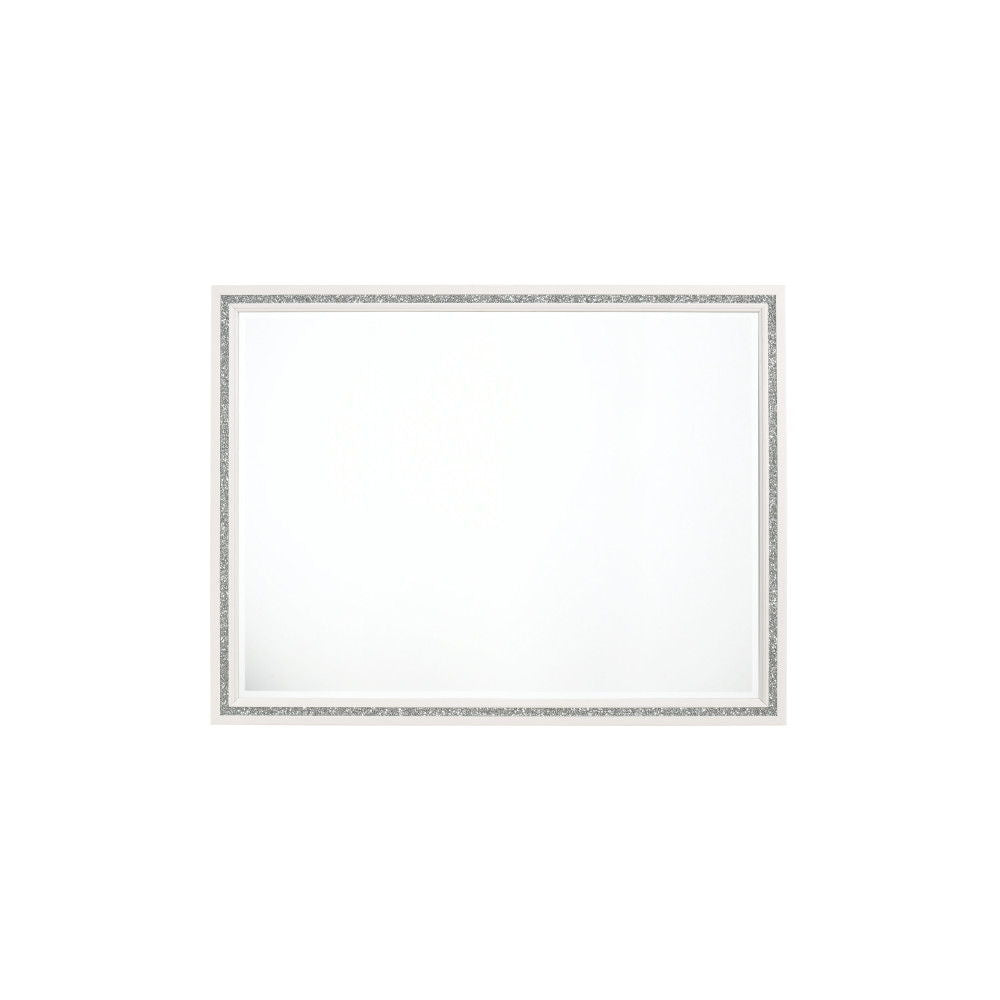 Classic design with touches of modern aspects makes this Haiden Mirror ideal for any bedroom. The rectangular mirror is easy to match your dresser for giving your space an alluring focal point. It also features wooden frame with a glamorous shimmering sil