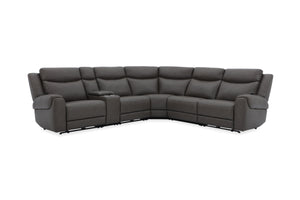 Momentum - Power Left Arm Facing Zero Gravity Recliner With Heat And Massage - Dark Granite