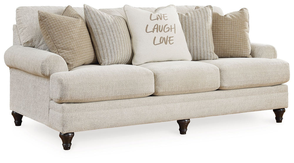 Seeking simple, transitional style? Enter this living room set. Its commitment to carefree comfort is right at home with your relaxed living room aesthetic. A subtle chevron effect elevates the everyday charm of the neutral fabric, while the deep, plush s