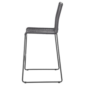 Jerome - Woven Rope Metal Bar Chair (Set of 2) - Charcoal