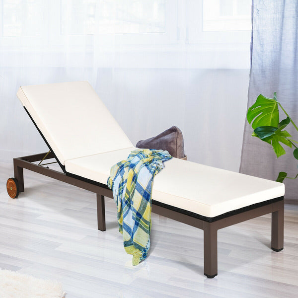 Sturdy metal frame supporting  holds up to 375 lbs<br>Ergonomic backrest in 5 tilting positions  fits your body curve to a better enjoyment<br>Soft & comfortable cushion with high resilience  provides a more comfortable relax<br>Environmentally friendly P