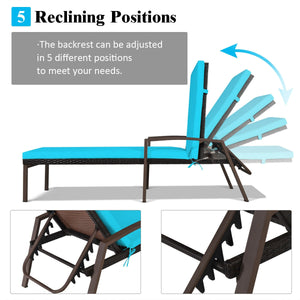 Sturdy steel construction for sturdiness and long lifespan<br>Durable and weather-resistant rattan is suitable for outdoor use<br>Backrest with 5 adjustable positions for an optimal experience<br>Handles on both sides offer extra support to your arms<br>M