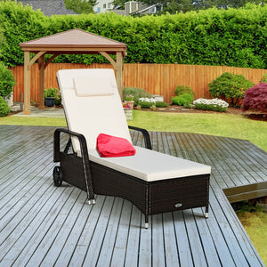 6-position adjustable backrest for recliner allows you to sit up  lean back  or lay down<br>Cushions are filled with thick sponge gives softness for ultimate seating comfort<br>High-quality PE rattan and solid metal frame are sturdy enough to withstand yo