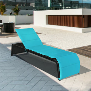 Tightly hand-woven rattan can withstand the moderate change in weather <br>The heavy-duty steel frame ensures the sturdiness of the chaise lounge <br>Adjustable backboard with five different positions <br>Soft and thick cushion for comfortable seating <br
