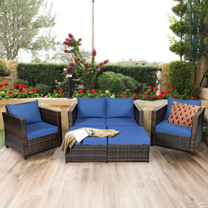 Durable and weather-resistant material can be used for a long time<br>Sturdy frame ensures strong stability and large bearing capacity<br>Removable cushion cover with zipper makes it convenient to clean<br>Soft sponge cushions and pillows provide more com