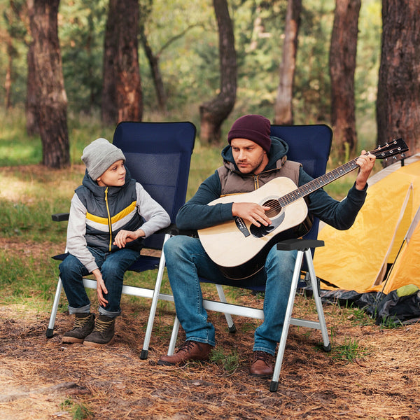The outdoor chair is designed to provide you great comfort and relaxation. Made of high-quality aluminum and iron  this chair features an outstanding sturdiness and a strong weight-bearing capacity of 300lbs. Â  The chair has 7 levels of the adjustable ba