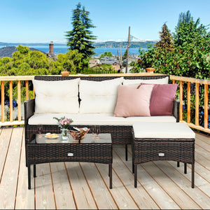 Sturdy steel frame ensures strong weight capacity <br>Premium rattan with all-weather resistance for long-time use <br>Cozy seat with high backrest and soft armrest offers comfort <br>High density cushion with removable cover makes maintenance easier <br>
