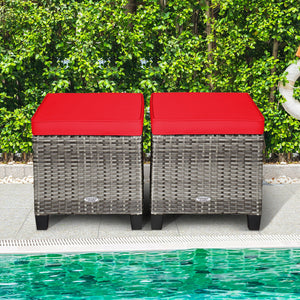 Â Can be used as additional seats with comfortable seat cushions<br>Â Ropes for keeping seat cushions with ottomans tightly<br>Â Serves as footstools for combining with other outdoor furniture<br>Â Waterproof and removable cushion covers for easy maintena