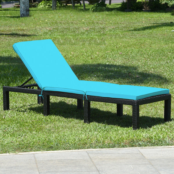 Durable hand-woven black PE rattan and steel frame for long time using<br>8 sturdy legs offer extra support and stability for you<br>Soft and thick cushion for comfortable seating<br>Cushion with navy and off white cushion cover<br>The cover of the cushio