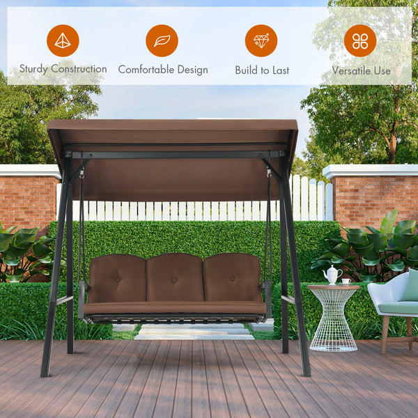 Enjoys shade coverage from the sunlight thanks to its adjustable canopy <br>Great for sunbathing because of its removable canopy <br>Strong loading capacity up to 710 lbs with heavy duty steel frame <br>Triangular structure for extra stability <br>Sturdy 