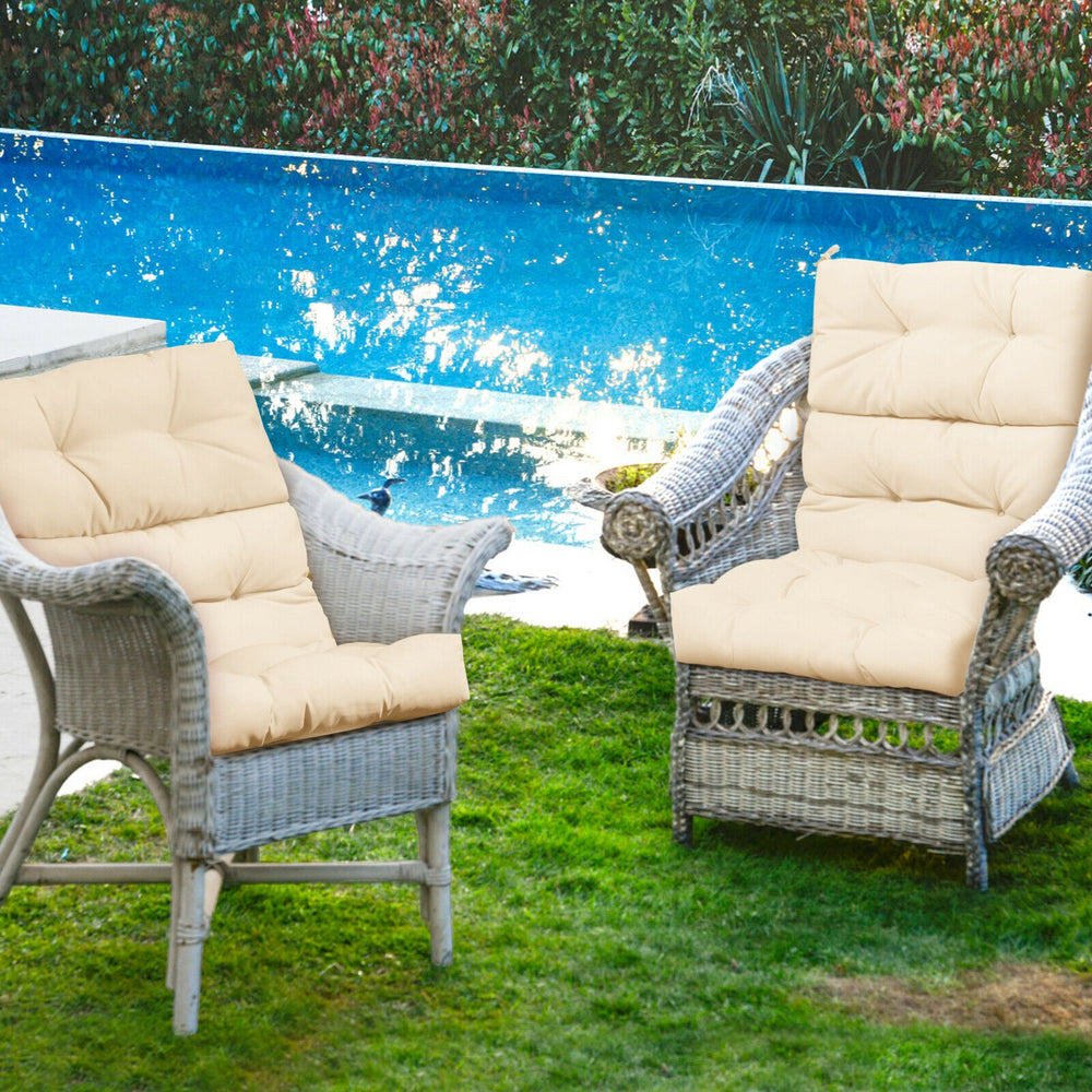 Superior sponge offers comfortable and soft sitting experience for you <br>Woven suede bedford cord provides smooth feeling and extra comfort <br>Convenient for you to suit different furniture with three-fold design <br>High quality string ties are not ea