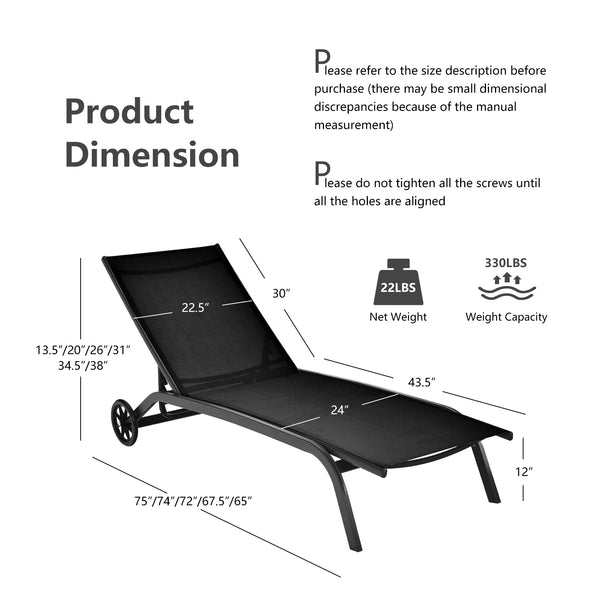 Heavy duty steel frame with anti-rust surface for steady performance Non-slip foot pads for additional stability and floor protection Avoid stuffiness with breathable and fast-drying fabric 6-position adjustable backrest for various demands Suitable for r