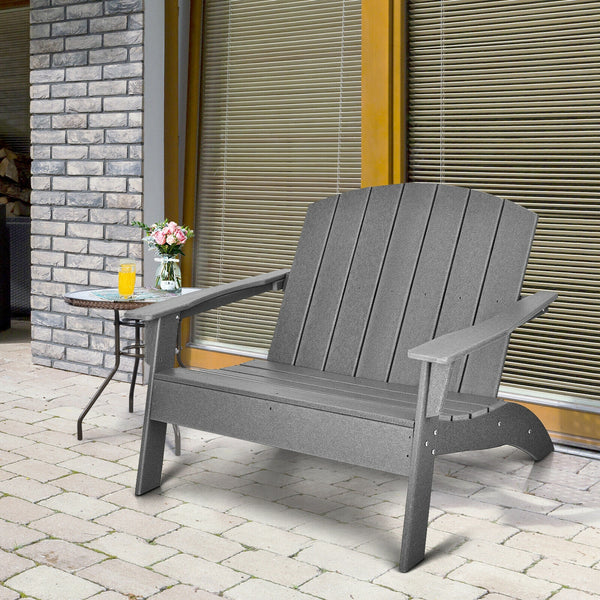 Ample seating space allows 2 people to sit together<br>Come with strong loading capacity up to 660 lbs<br>Ensure strong stability with sturdy triangular structure<br>Weather-resistant HDPE material and 304 stainless steel screws for outdoor durability<br>