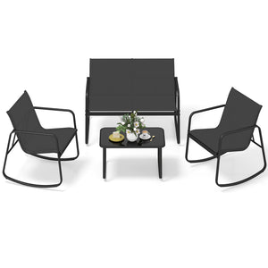Experience serenity and comfort with our swinging chair<br>20Â° Swinging Angle for a smooth rocking experience<br>Rocking chair include 2 supportive bars for added stability<br>Non-slip pads and adjustable stoppers for secure rocking<br>Tempered glass tab