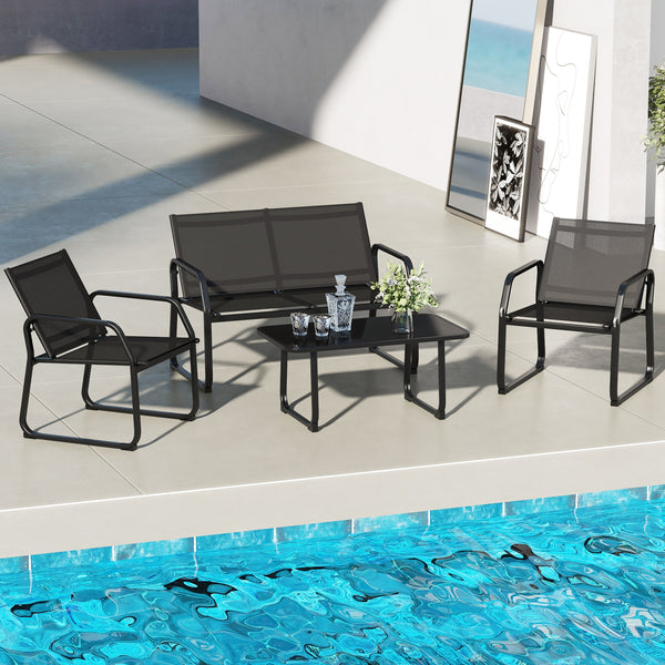 Super sturdy with reinforced metal frame<br>Durable and breathable seat fabric offers you much comfort<br>Ergonomic design with inclined backrest and curved armrests<br>Tempered glass coffee table provides more convenience<br>Modern and elegant appeal sui