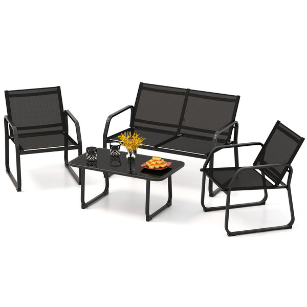 Super sturdy with reinforced metal frame<br>Durable and breathable seat fabric offers you much comfort<br>Ergonomic design with inclined backrest and curved armrests<br>Tempered glass coffee table provides more convenience<br>Modern and elegant appeal sui