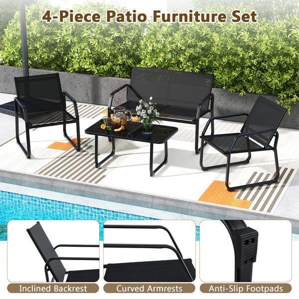 Super sturdy with reinforced metal frame<br>Durable and breathable seat fabric offers you much comfort<br>Ergonomic design with inclined backrest and curved armrests<br>Tempered glass coffee table provides more convenience<br>Modern and elegant appeal sui