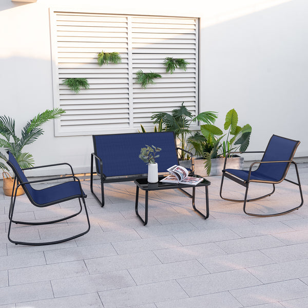 Rock stably with non-slip pads and adjustable stopper <br>Curved seat and back make you more relaxed <br>Made of premium material for long-time use <br>Quick-drying and breathable seat fabric offers more comfort <br>Reinforced metal frame offers strong su