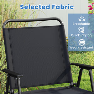 Folding patio set for space-saving design and easy transportation<br>No need to assemble to save your precious time<br>The selected fabric is quick-drying and wear-resistant<br>The fabric also makes you feel breathable<br>More space and more comfort with 