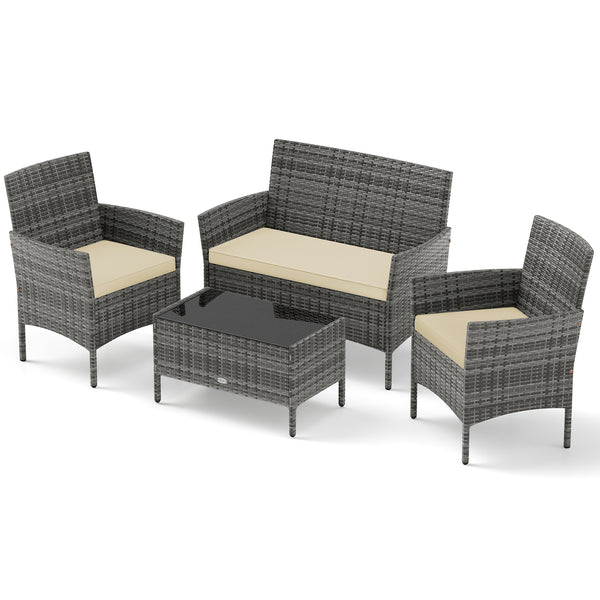 High-grade PE rattan for both elegance and durability<br>Soft seat cushions make chairs more comfortable to sit<br>Ergonomic backrest and armrests make you relaxed<br>Zipper design for easy maintenance of cushion covers<br>Heavy-duty metal frame for high 