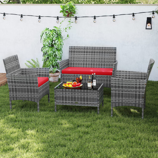 High-grade PE rattan for both elegance and durability<br>Soft seat cushions make chairs more comfortable to sit<br>Ergonomic backrest and armrests make you relaxed<br>Zipper design for easy maintenance of cushion covers<br>Heavy-duty metal frame for high 