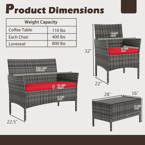 High-grade PE rattan for both elegance and durability<br>Soft seat cushions make chairs more comfortable to sit<br>Ergonomic backrest and armrests make you relaxed<br>Zipper design for easy maintenance of cushion covers<br>Heavy-duty metal frame for high 