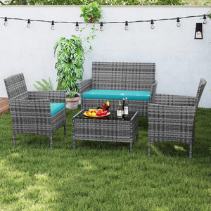 High-grade PE rattan for both elegance and durability<br>Soft seat cushions make chairs more comfortable to sit<br>Ergonomic backrest and armrests make you relaxed<br>Zipper design for easy maintenance of cushion covers<br>Heavy-duty metal frame for high 