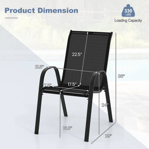 Stackable design for space-saving<br>Lightweight structure for easy movement<br>Fit your body curve perfectly with incline backrest and wide seat<br>Ergonomic armrest for arm relaxation<br>High-quality fabric for breathability and fast drying<br>Hold up t