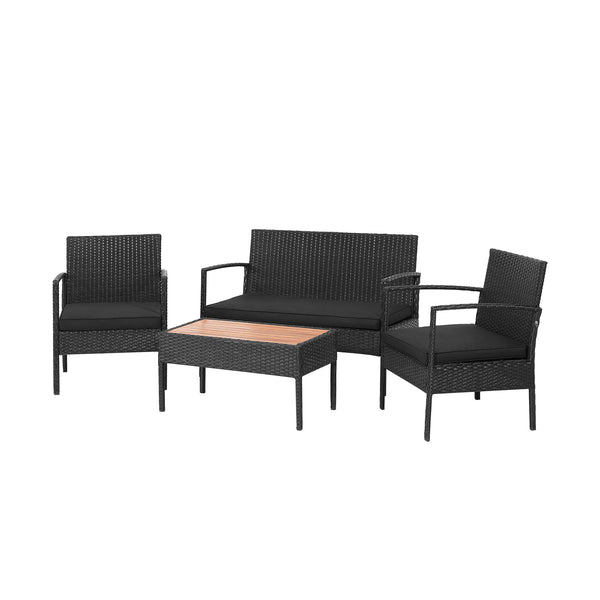 Including 2 single sofas  1 loveseat and 1 coffee table <br>Cozy cushions are filled with high-density sponge for higher comfort <br>High backrest and curved armrests help rest your back and arms <br>Large table is designed for your beverages  snacks  boo