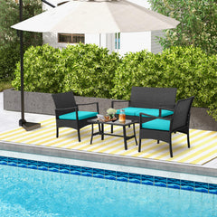 Comfortable seat with curved armrests and backrest<br>Seat cushions with elastic sponge offer much comfort<br>Smooth zippers make it easy to remove and wash the cushion cover<br>Heavy-duty metal frame for high stability<br>Adjustable footpads make table a