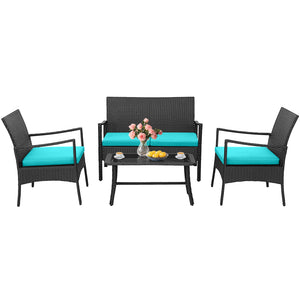 Comfortable seat with curved armrests and backrest<br>Seat cushions with elastic sponge offer much comfort<br>Smooth zippers make it easy to remove and wash the cushion cover<br>Heavy-duty metal frame for high stability<br>Adjustable footpads make table a