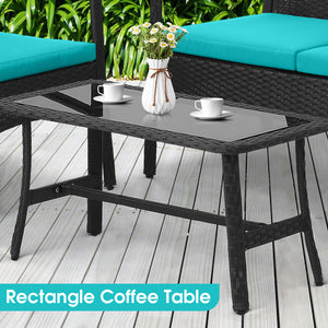 Comfortable seat with curved armrests and backrest<br>Seat cushions with elastic sponge offer much comfort<br>Smooth zippers make it easy to remove and wash the cushion cover<br>Heavy-duty metal frame for high stability<br>Adjustable footpads make table a