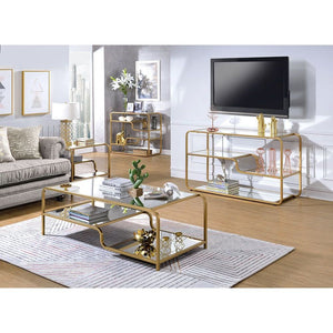Astrid - Coffee Table - Gold & Mirror