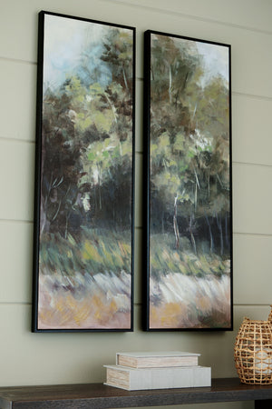  showcasing a whimsical wooded scene in green