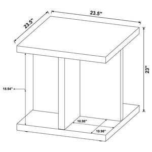 Cortona - Square Engineered Wood End Side Table - Mango