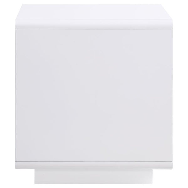 Paseo - Square End Side Table - White High Gloss